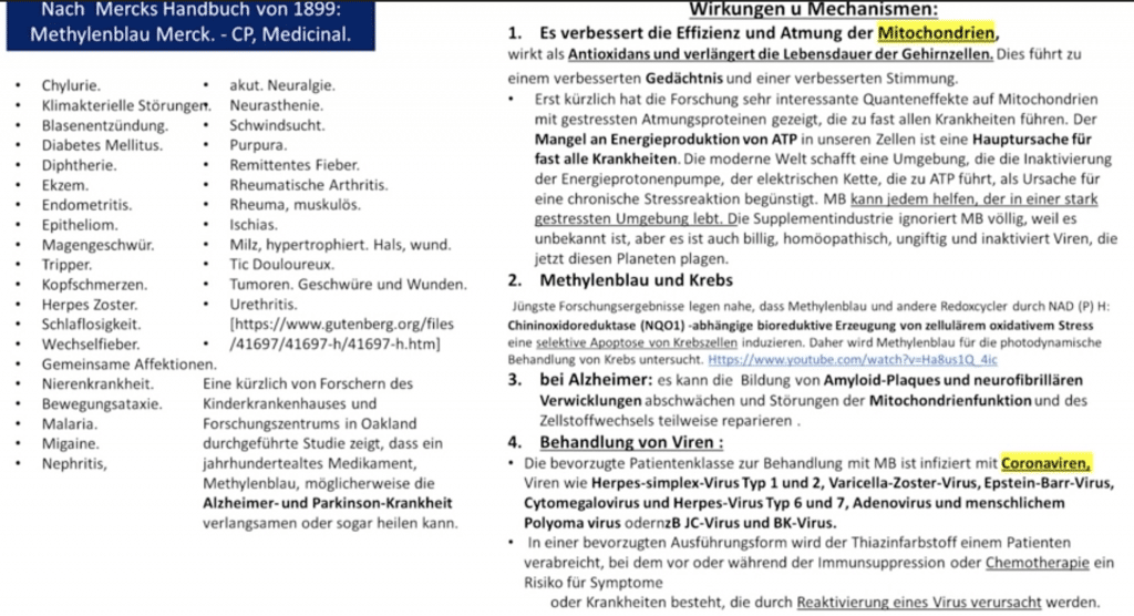 Methylenblau Wirkung Grafik